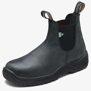 Blundstones Steel Toe Safety Work Boots Black Leather Men Size AUS 10 US 11